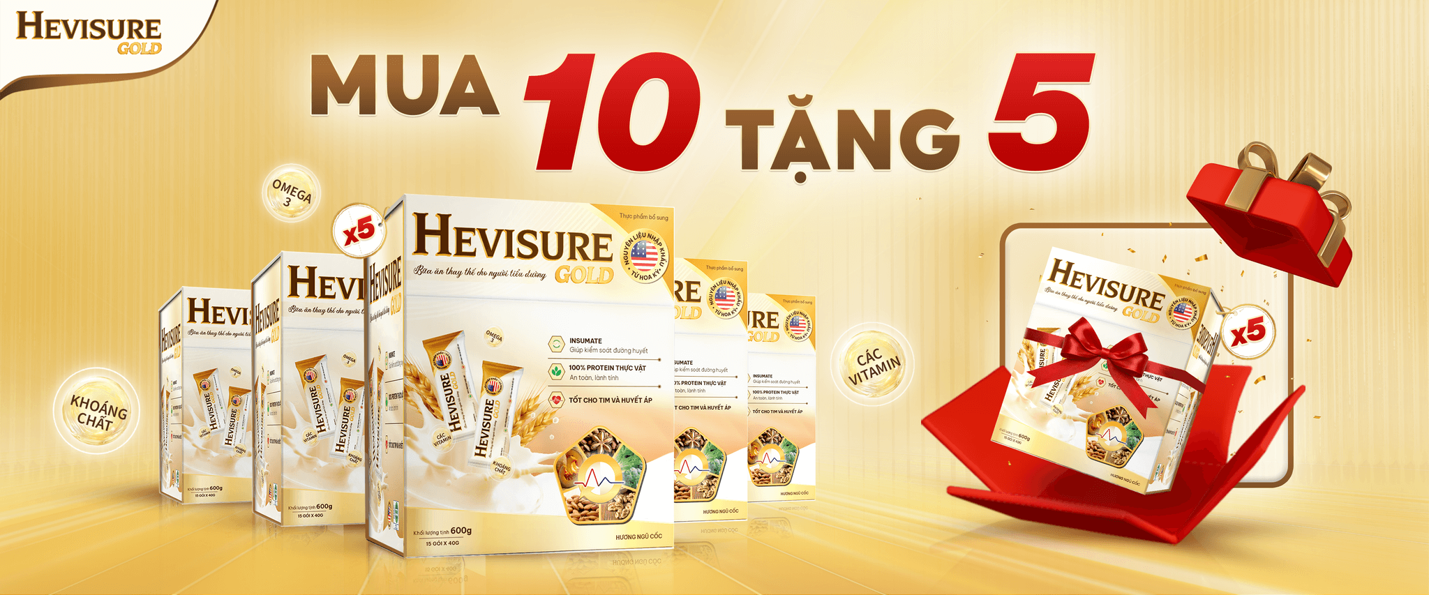 combo mua 10 hộp hevisure được tặng thêm 5 hộp