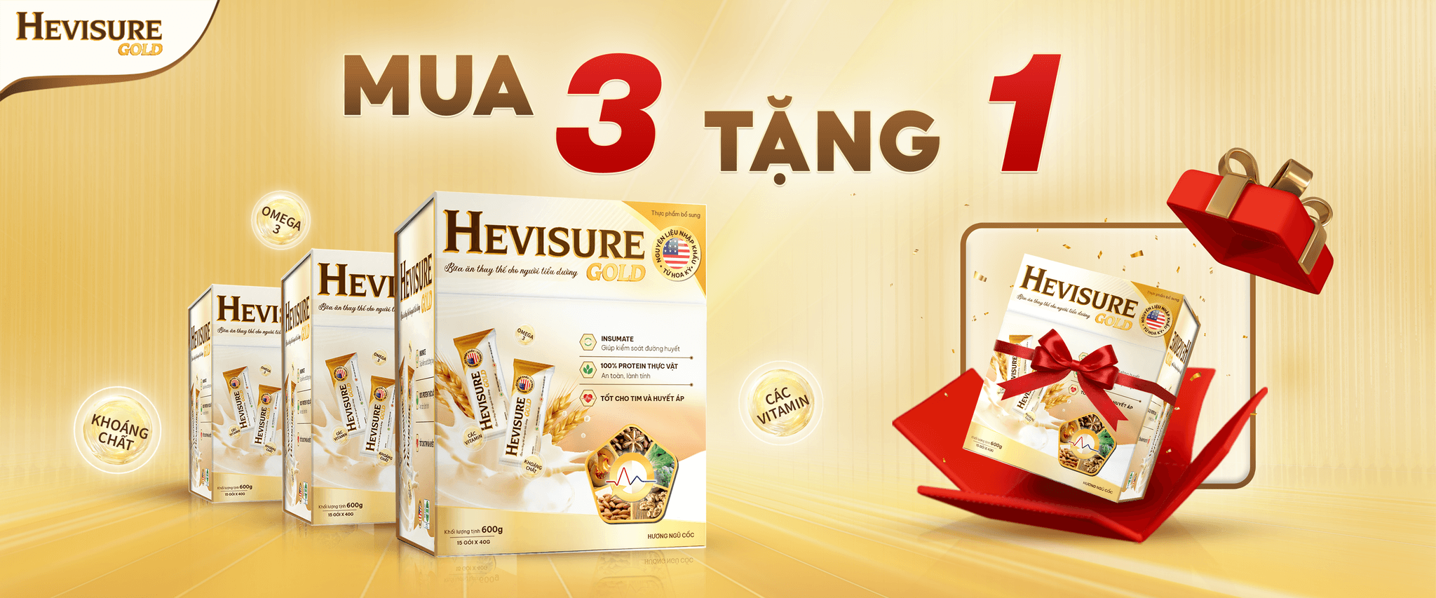 khuyến mãi mua combo hevisure 3 hộp được tặng 1 hộp