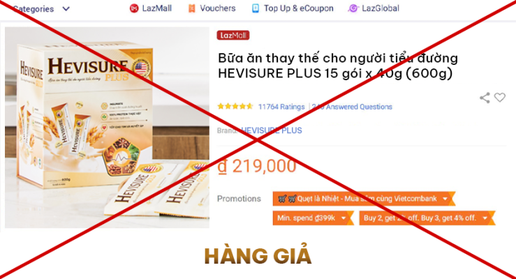 trang web bán hàng giả hevisure giá rẻ. Khách hàng cần cảnh giác